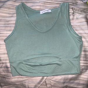 Green crop top